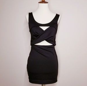 SOLEMIO backless little black dress club night